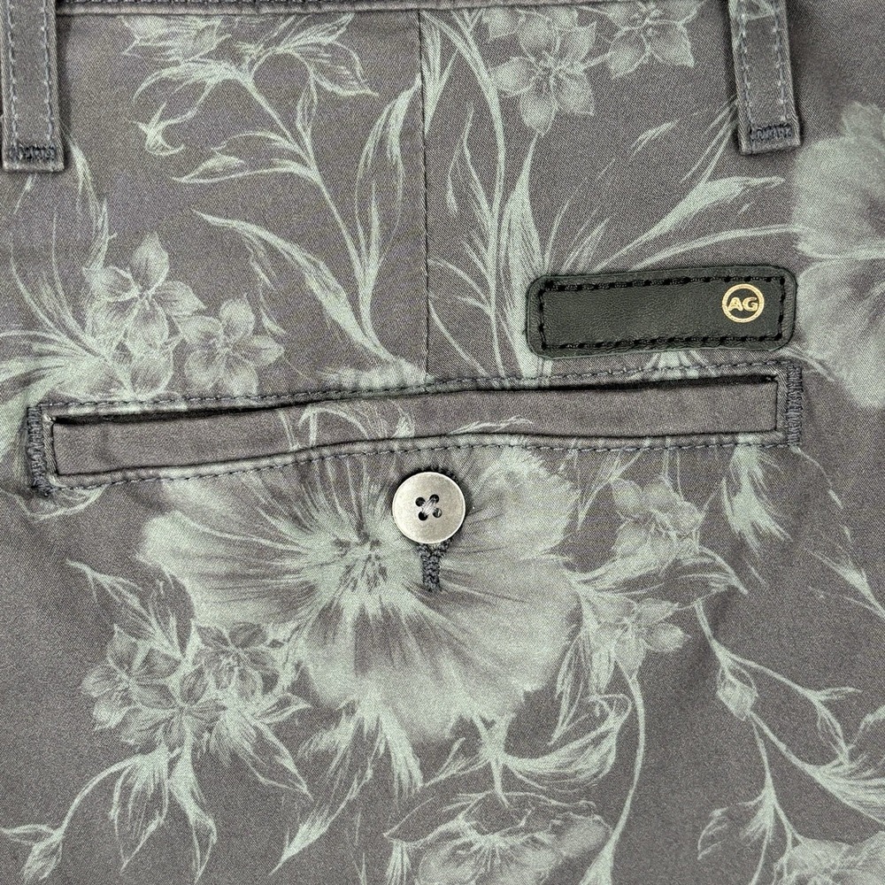 AG Adriano Goldschmied Wanderer Slim Shorts Mens 40 Gray Botanical Floral Chino - Picture 5 of 10